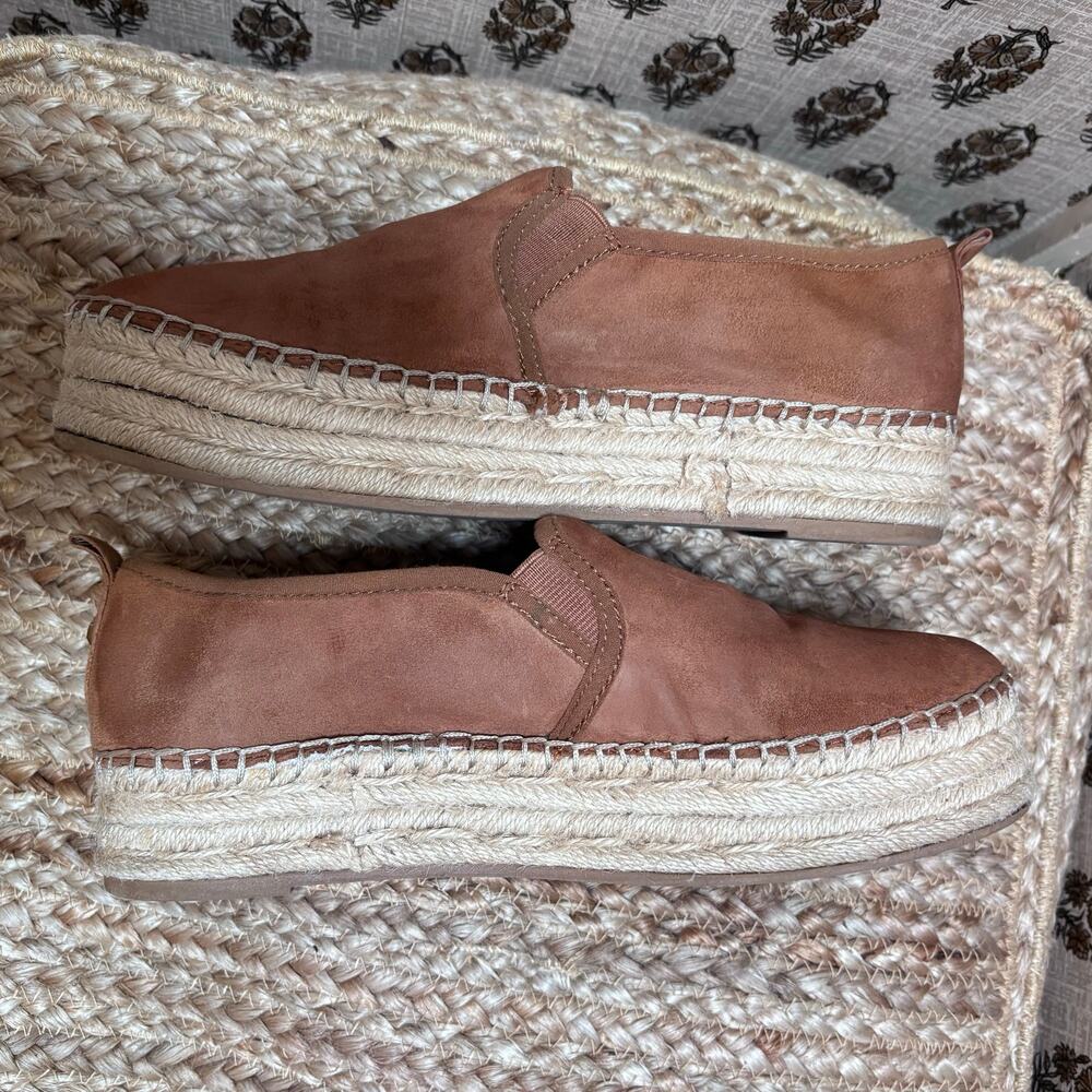 Sam Edelman Carrin Suede Platform Espadrille Loafers 8.5 Euro Vaca Coastal Boho - Picture 5 of 7